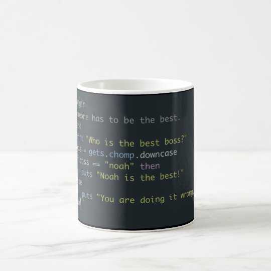 Ruby for the best boss. coffee mug