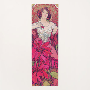 Ruby (Four Jewels), Alphonse Mucha Yoga Mat