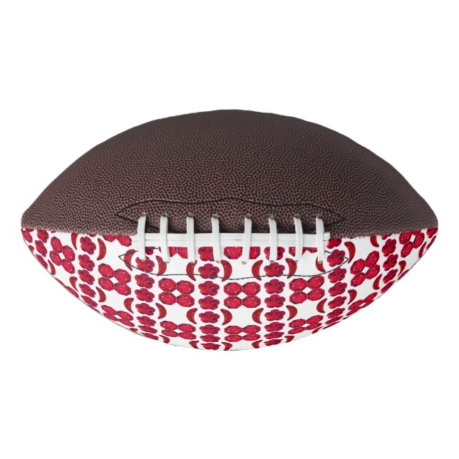Ruby Gemstone Art, Red American Football (Front)