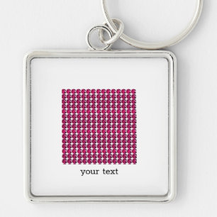 Ruby Gemstone Art, Red Key Ring
