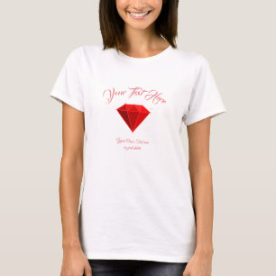 Ruby Gemstone. Jewellery. 40 Wedding Anniversary T-Shirt