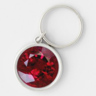 Ruby Gemstone Keychain