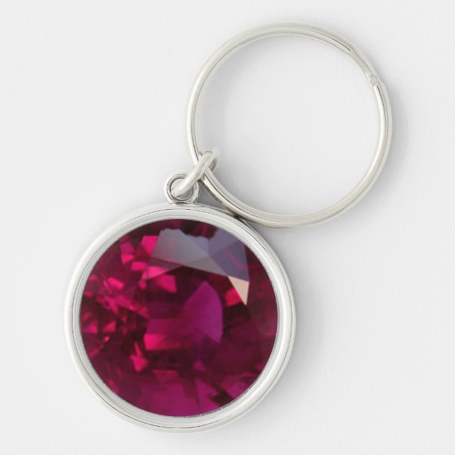Ruby Gemstone Keychain (Front)