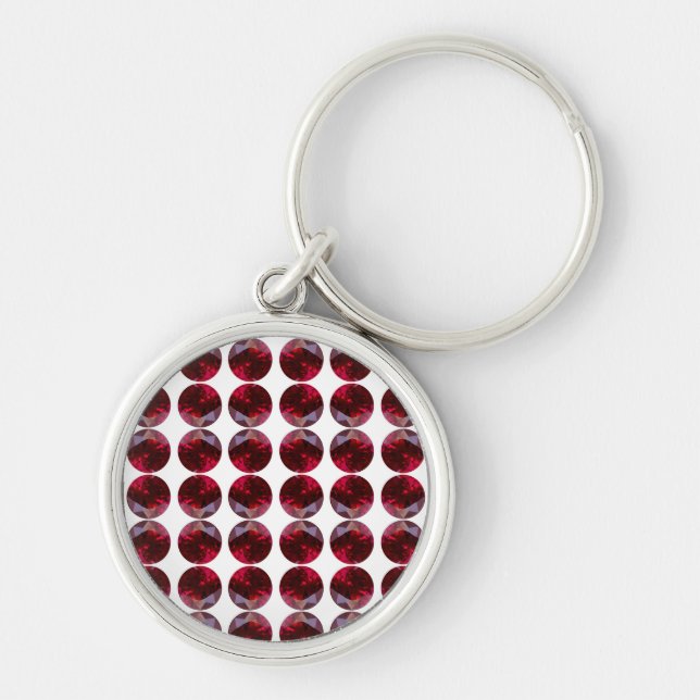 Ruby Gemstone Keychain (Front)