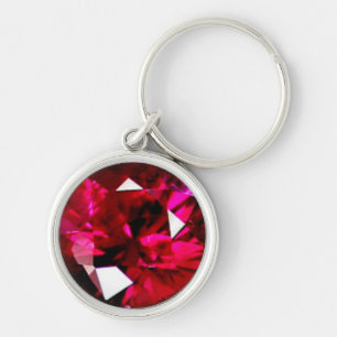 Ruby Gemstone Keychain