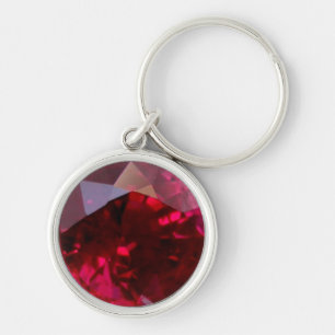 Ruby Gemstone Keychain