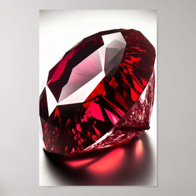 Ruby gemstone macro closeup photo poster (Front)
