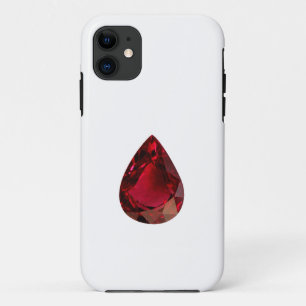 Ruby Gemstone Pear shape iPhone 11 Case