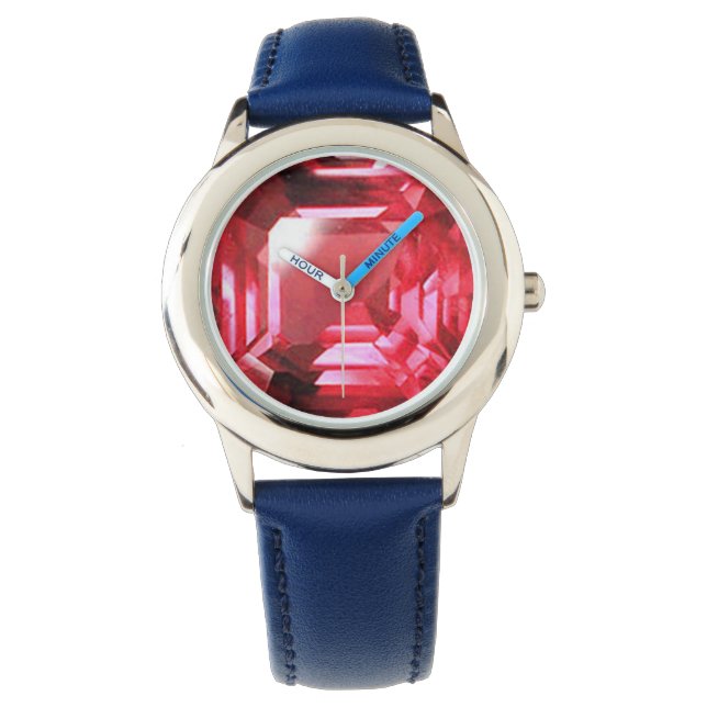 Ruby Gemstone Pink Watch (Front)