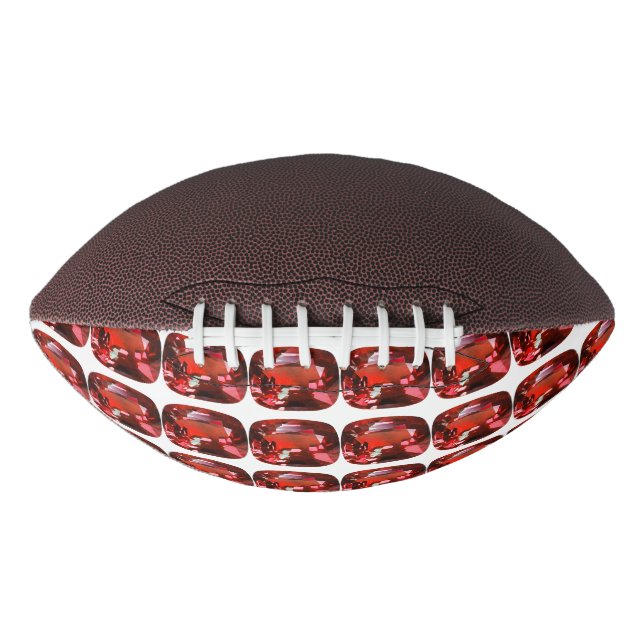 Ruby Gemstone Red American Football (Front)