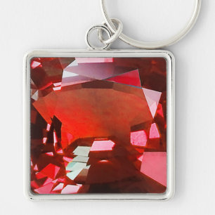 Ruby Gemstone Red Key Ring