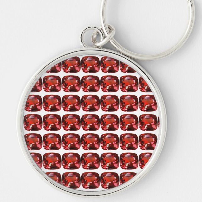 Ruby Gemstone Red Key Ring (Front)