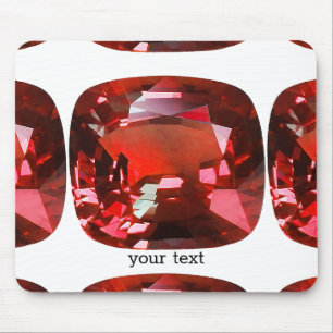 Ruby Gemstone Red Mouse Mat