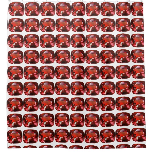 Ruby Gemstone Red Shower Curtain (Front)