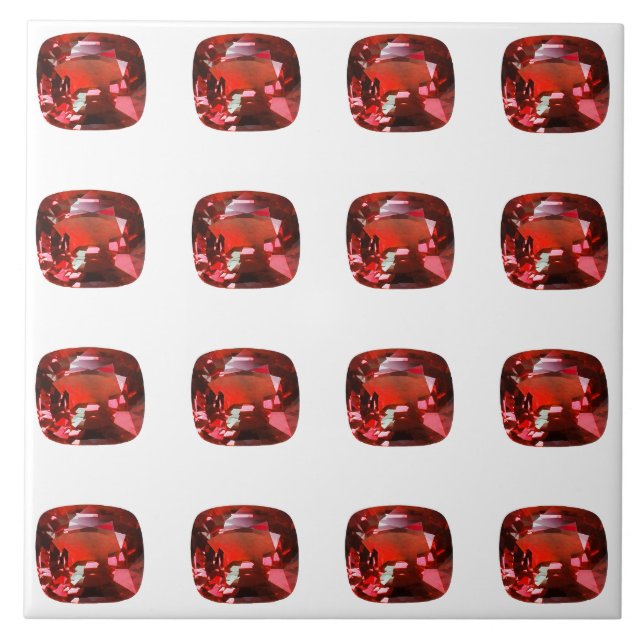 Ruby Gemstone Red Tile (Front)