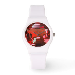Ruby Gemstone Red Watch