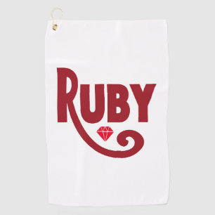 Ruby Golf Towel