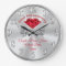 Ruby Happy 40th Anniversary Clock with Your Text