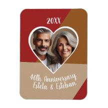 Ruby Heart Custom Photo Anniversary Keepsake