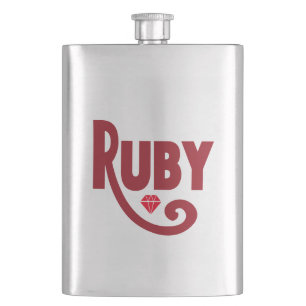 Ruby Hip Flask