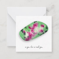 *~* RUBY IN ZOICITE Gemstone AP64 Flat Note Card