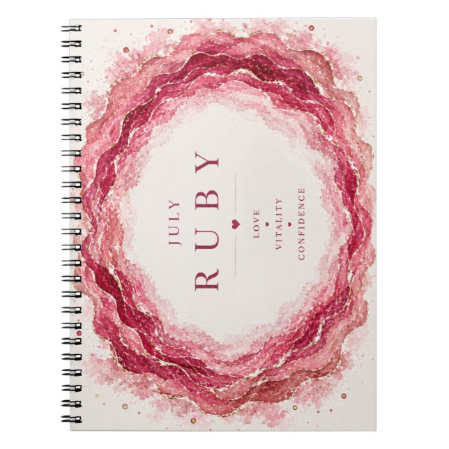 Ruby July Birthstone Notebook (Front)