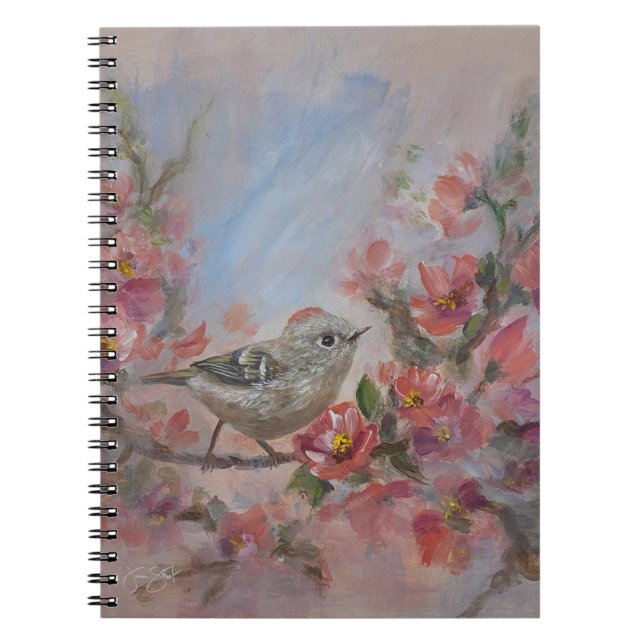 Ruby Kinglet Bird Notebook (Front)