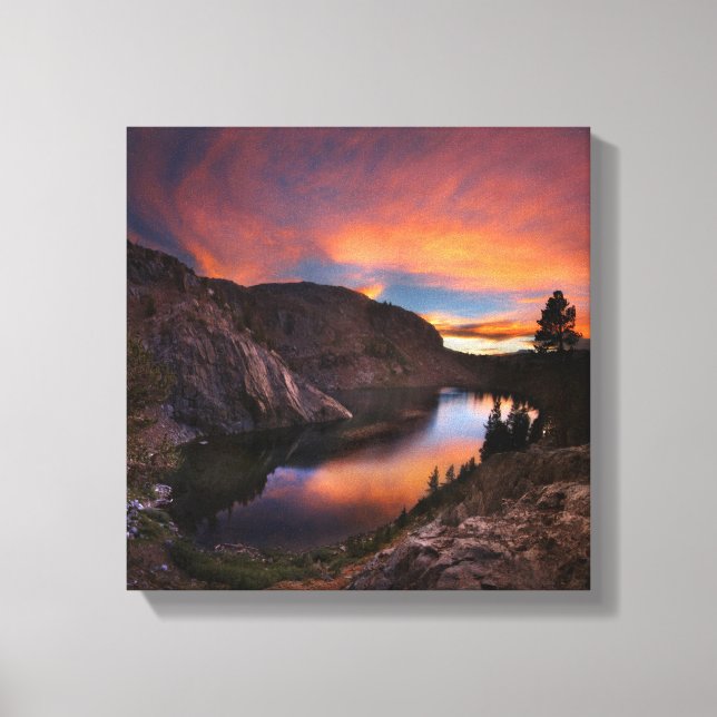 Ruby Lake Sunset - John Muir Trail - Sierra Nevada Canvas Print (Front)