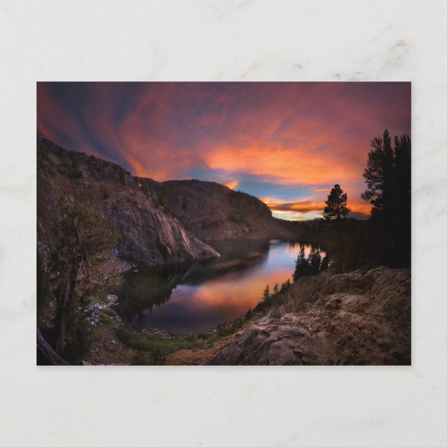 Ruby Lake Sunset - John Muir Trail - Sierra Nevada Postcard (Front)