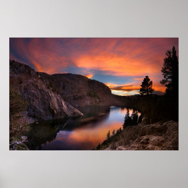 Ruby Lake Sunset - John Muir Trail - Sierra Nevada Poster (Front)