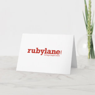 Ruby Lane Thank you Card - 7" x 5"