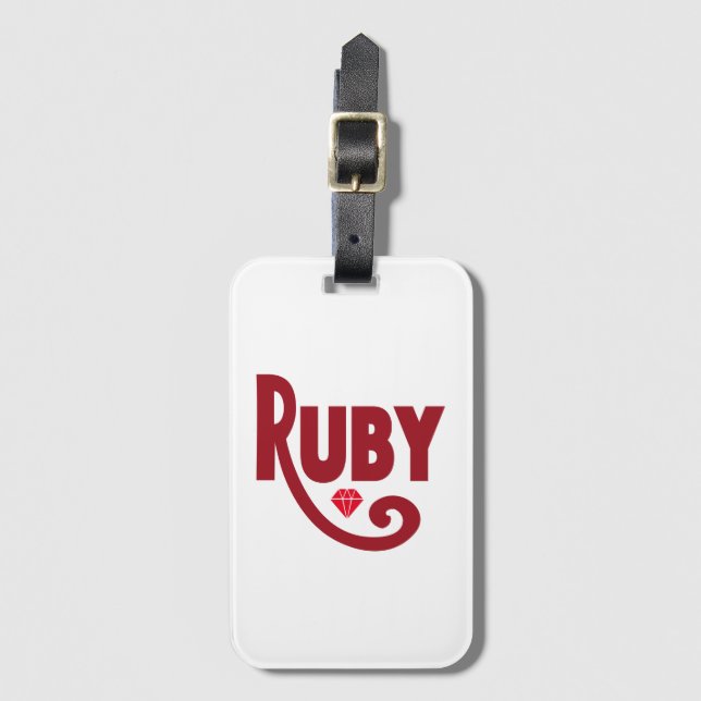 Ruby Luggage Tag (Front Vertical)