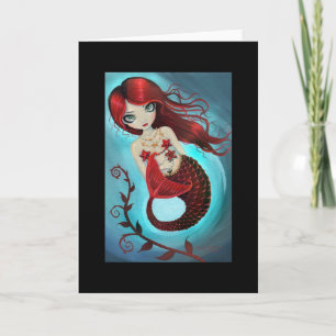 Ruby Mermaid Greeting Card