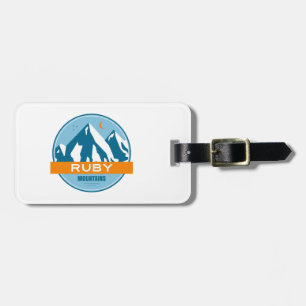 Ruby Mountains Nevada Stars Moon Luggage Tag