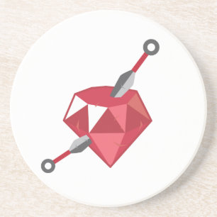 Ruby Ninja Gemstone Geek Coaster