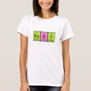 Ruby periodic table name shirt