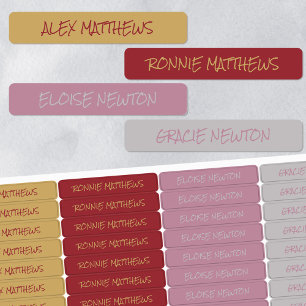 Ruby Pink Colour Coded Penned Name Waterproof