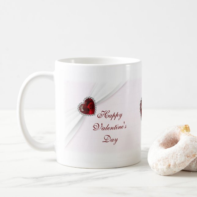 Ruby Pink Valentine's Day Mug (With Donut)