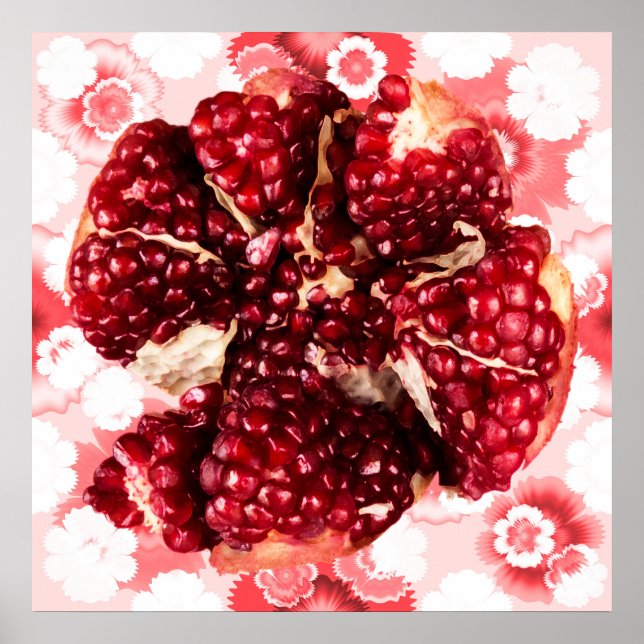 Ruby Pomegranate Fruit Poster (Front)