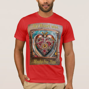 Ruby Pomegranate Heart Steampunk Series T-Shirt