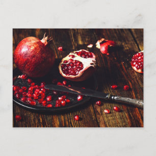 Ruby pomegranate postcard