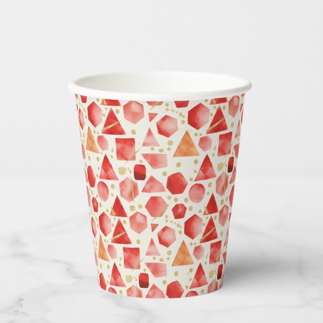 Ruby Prism Mosaic Paper Cups (Front)