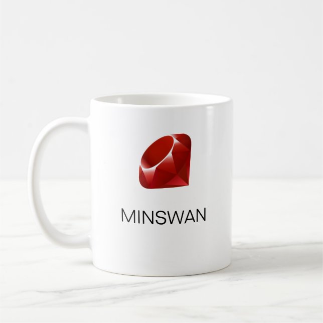 Ruby Programmer MINSWAN Coffee Mug (Left)