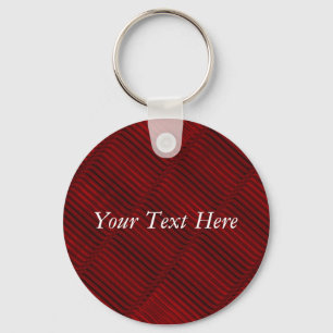 Ruby Red and Black Pattern Key Ring