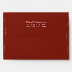 Ruby Red and Emerald Green Envelopes with Address