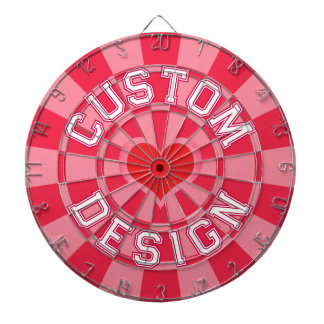 Ruby Red and Pink Colour, Red Heart with White Tex Dartboard