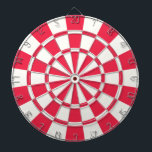 Ruby Red And White Dartboard<br><div class="desc">Ruby Red And White Dart Board</div>