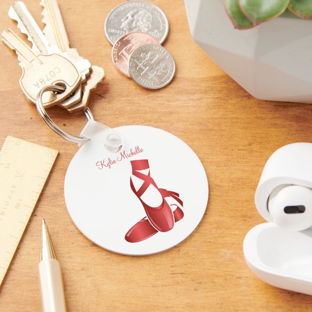 Ruby Red Ballet Slippers w Name Dance Key Ring (Creator Uploaded)