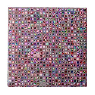 Ruby Red 'Bijoux' Textured Mosaic Tiles Pattern