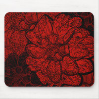 Ruby Red & Black Dahlia Flowers